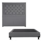 thumbnail image 1 of Box Base Cama Individual + Cabecera Mary Gris, 1 of 7