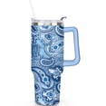 thumbnail image 2 of 40oz Tumbler with Handle & Straw, Stainless Steel Insulated Cup, Leak Proof Travel Mug, Keeps Drinks Hot/Cold,Coffee Cup, Gifts for Women Men, 2 of 7