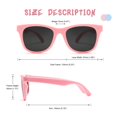thumbnail image 4 of Gafas de Sol COASION para Niños, Polarizadas, Marco de Goma TPEE, Edad 4-12, Color Rosa, 4 of 5