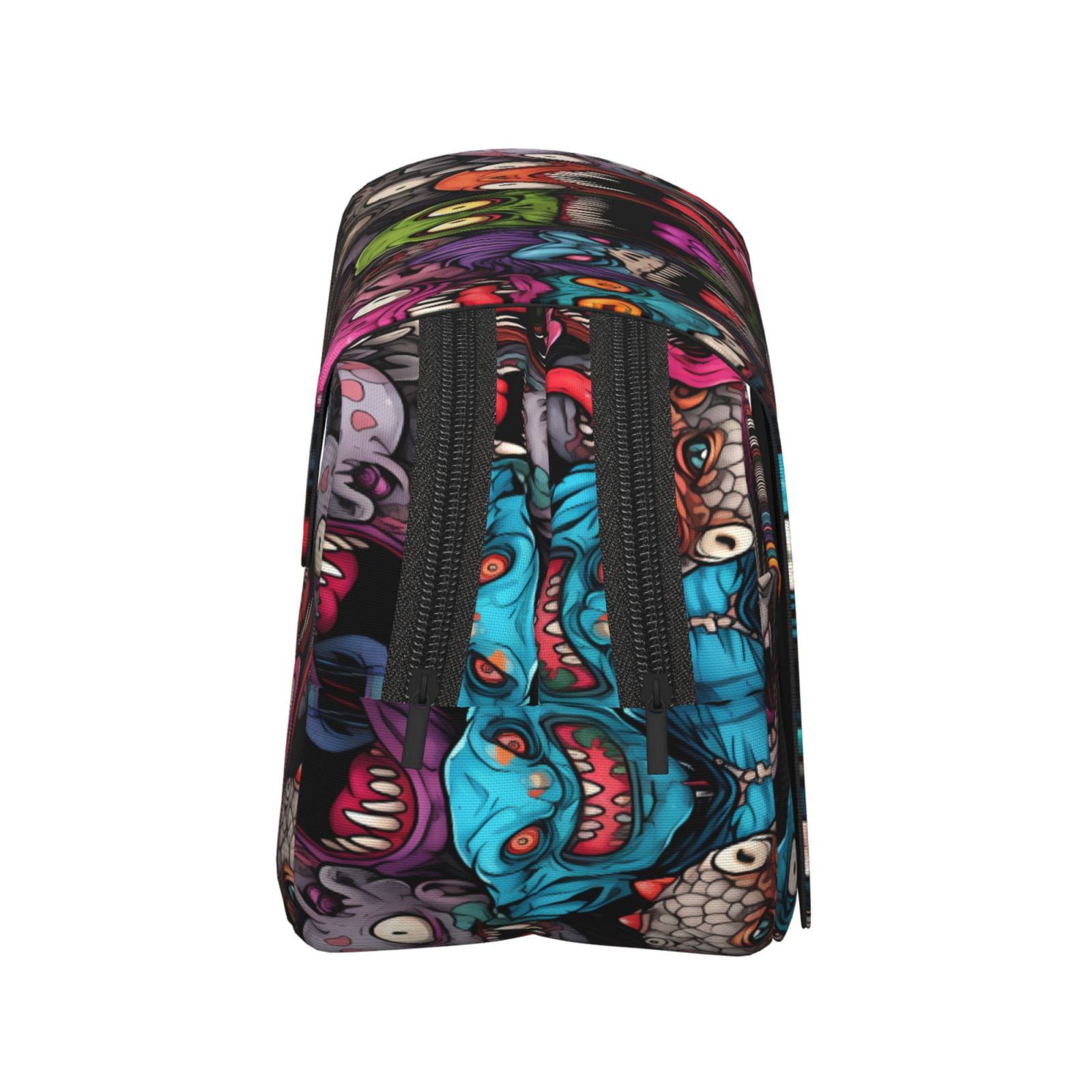 Rateoe Monstrous Cartoon Characters Pattern Double Clamshell Pen Case, Storage Organizer with Two Zipper Compartments– Holds Up to 50 Pencils & Pens