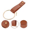 thumbnail image 1 of OUNONA Brown Towel Ring Rustic Bathroom and Kitchen Organizer Hook Light Brass 1 Set, 1 of 6