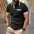 thumbnail image 1 of pstuiky camisetas para hombre, Camisa informal de manga corta con cuello vuelto, cómoda y lisa, para hombre camisetas de hombre xxl, 1 of 6