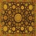 thumbnail image 1 of Ahgly Company Machine Washable Indoor Square Oriental Yellow Traditional Area Rugs, 3' Square, 1 of 4