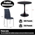 thumbnail image 7 of 5-Piece Dining Table Set, 31.5" Round Tulip Pedestal Dining Table and 4 Ergonomically Designed PU Chairs, Dining Table Set for Kitchen, Living Room, Office, 7 of 7