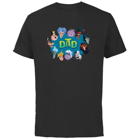 Disney Villain Squad Family Trip Vacation Reunion Dad - Short Sleeve Cotton T-Shirt for Adults - Customized-Black