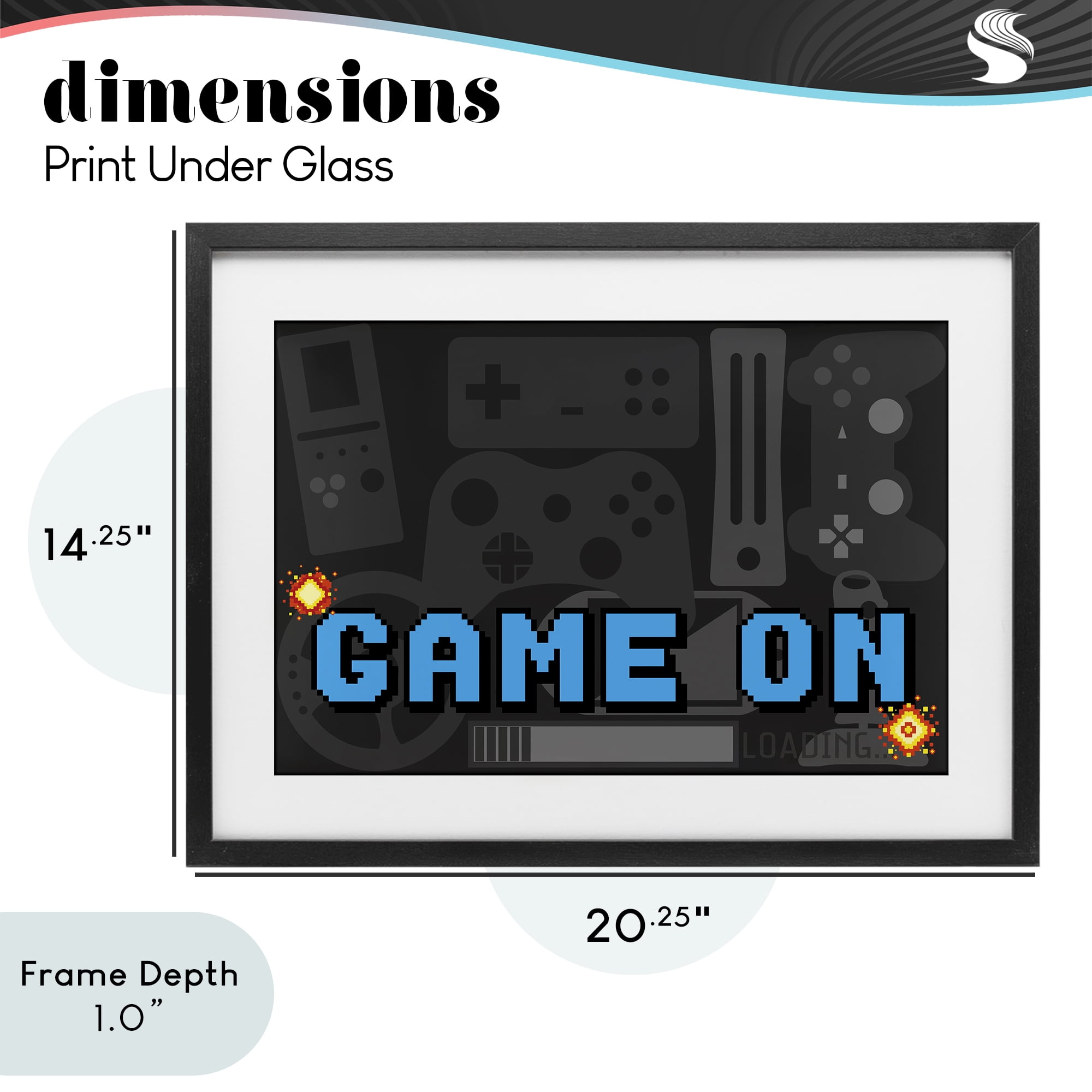Stupell Industries Game On Arcade Black Framed Print Under Glass, design by Kim Allen
