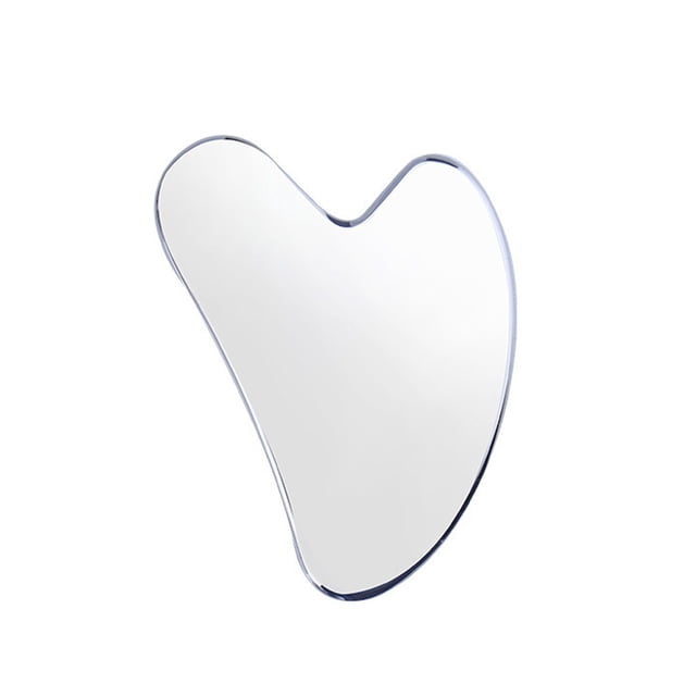 Soidarity Masajeador facial Cara Cuello Forma de corazón Arrugas Aliviar la tabla de raspado Cuidado inoxidable Metal Gua Sha Tools SPA Beauty Set Tratamientos faciales Soidarity CE014735-01