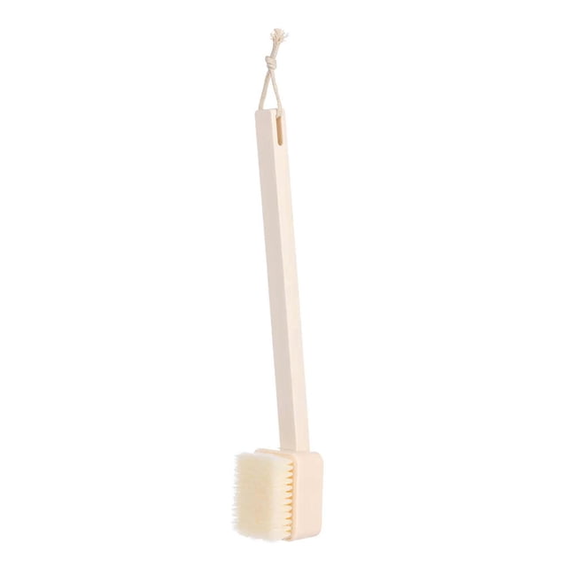 Bewildely Cepillo de ducha de mango largo, exfoliante para la espalda, cepillo desmontable para el cuerpo de la ducha, limpiador de piel de baño de mano Accesorios de baño Blanco Bewildely HA027020-01
