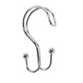 thumbnail image 1 of Carnation Home Fashions SLM-DO-03 Double Type Chrome Heavy Weight Metal Shower Curtain Hooks- Set Of 12, 1 of 4