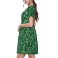 thumbnail image 2 of Easygdp Soccer para Vestido Transpirable de Mujer, Vestido Suelto de Manga Corta con Pliegues y Bolsillos para el Verano, 2 of 6