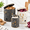 Terazzo-Potato, Onion, Garlic Set, variant on Terazzo-Potato, Onion, Garlic Set Metal Food Storage Canisters for Pantry Organization