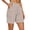 Khaki, variant on Dressy Linen Shorts for Women High Waist Tummy Control Summer Shorts with Pockets Business Office Work Dress Shorts with Button Design