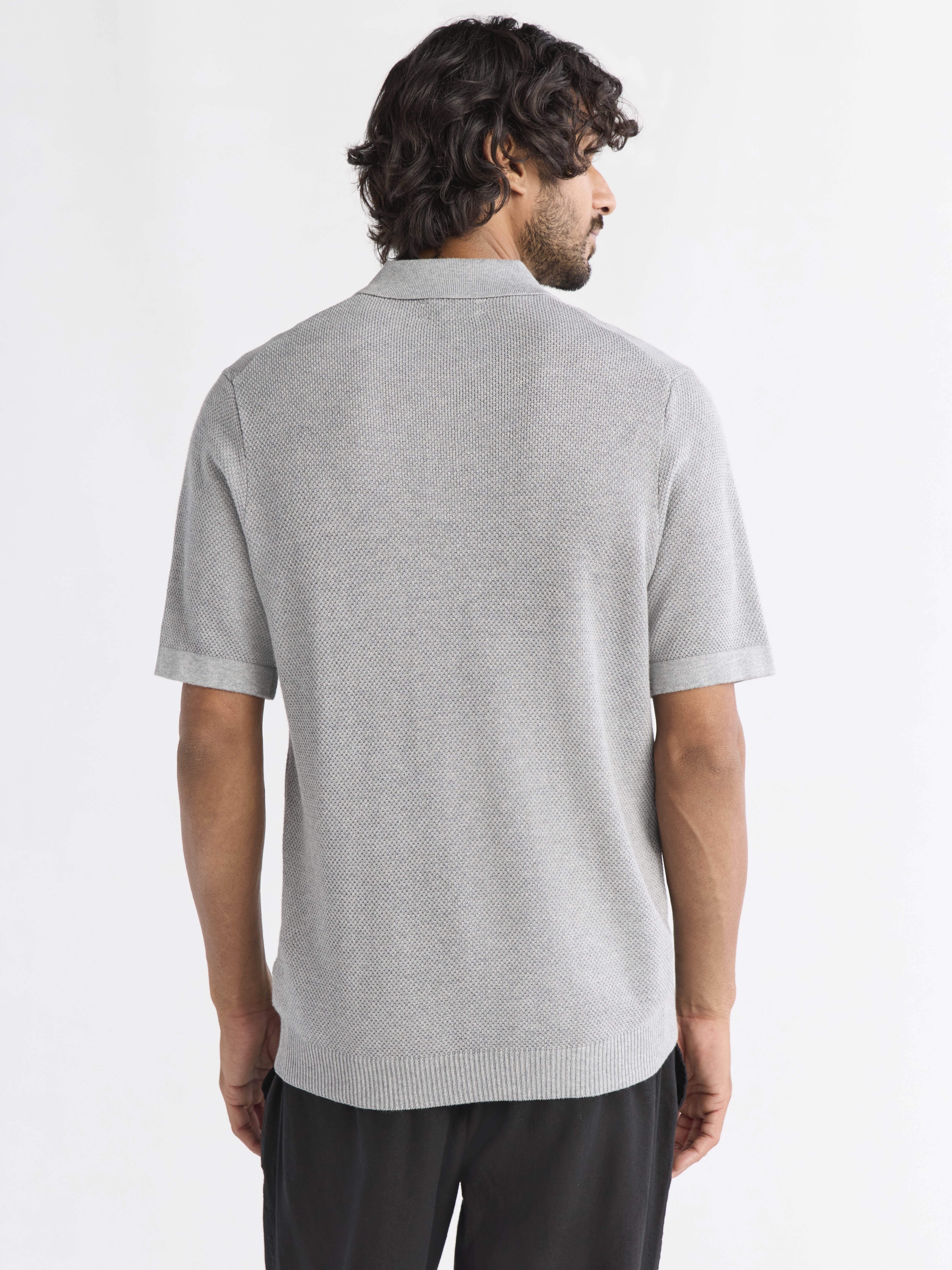 Free Assembly Men's Textured Sweater Polo with Short Sleeves, Sizes S-3XL