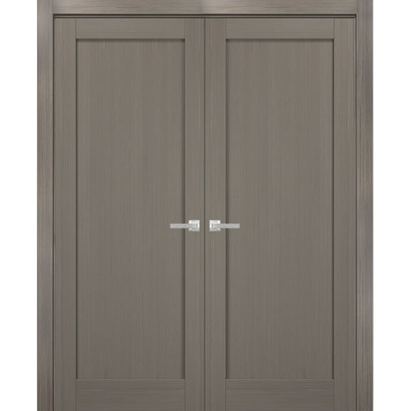 French Double Panel Doors 48 x 80 with Hardware