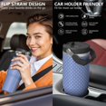 thumbnail image 5 of Modern 30oz Handheld Travel Tumbler with Handle – Double Wall Stainless Steel Insulated Cup, Flip Straw Lid, Leak-Proof & BPA-Free for Hot and Cold Drinks – Durable Coffee & Juice Mug Black, 5 of 7