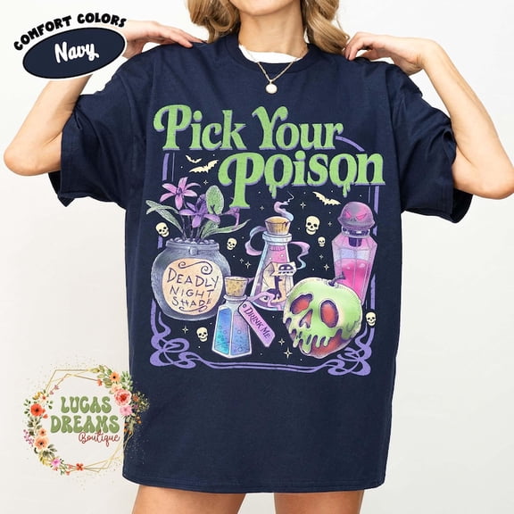 Pick Your Poison Vintage Shirt, Princess Halloween TShirt, Poison Apple Tee, Spooky Season
