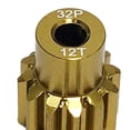 thumbnail image 2 of Engranajes De Piñón Piezas de repuesto de aleación de aluminio de engranaje de Metal 32DP 08 m para camión todoterreno 1/10 RC Sywqhk libre de BPA, 2 of 7