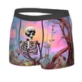 thumbnail image 2 of Daiia Sky Sunflower Skull Men's Underwear Boxer Briefs, Cotton Stretch Moisture-Wicking Underwear-Small, 2 of 9