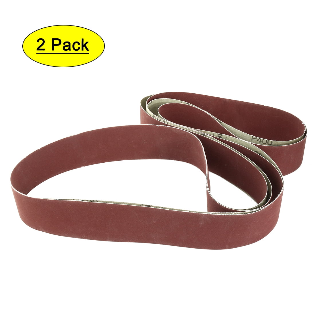 Unique Bargains 2-Inch x 72-Inch 400 Grit Tape Aluminum Oxide Sanding Belt  2pcs