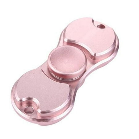 2 Pack - Fidget Spinner Stainless Steel Dual-Bearing Gadget - Pink