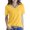 Yellow, variant on UJNDER Women's Short Sleeve V Neck Solid Color Warm Top for Casual Everyday Comfort and Lightweight Wear White XL