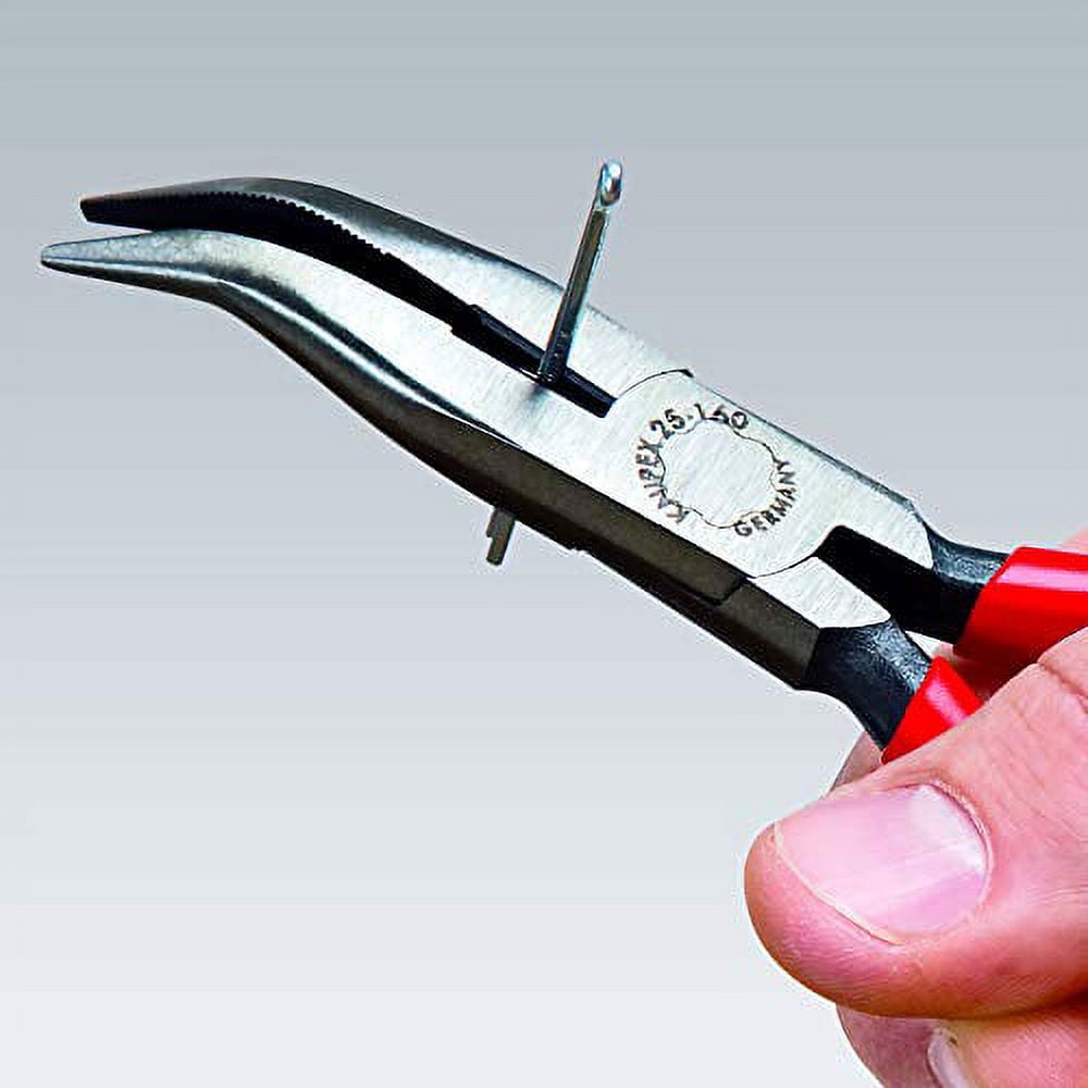 knipex 25-21-160 6.3" chain nose side cutting pliers (radio pliers) - plastic grip
