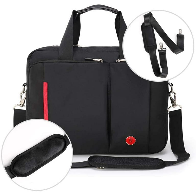 17in Laptop Shoulder Bag, Expandable Travel Briefcase with Organizer, Water  Resistant Business Messenger Briefcases for Men and Women