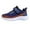 Dark Blue, variant on Otqutp Girls Athletic Tennis Shoes Knitted Breathable Sneakers Lightweight Casual School Outdoor Sports Cute Hiking Shoes