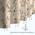 thumbnail image 6 of Pioneer Flower Floral Print Pattern Shower Curtain 72"x84" ,Bathroom Decorative Shower Curtains Set with 12 Hooks,Modern Waterproof Washable Shower Curtain, 6 of 6