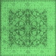 thumbnail image 1 of Ahgly Company Indoor Square Oriental Emerald Green Industrial Area Rugs, 4' Square, 1 of 4
