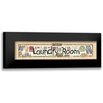 Spivey, Linda 24x9 Black Modern Framed Museum Art Print Titled - Laundry Room