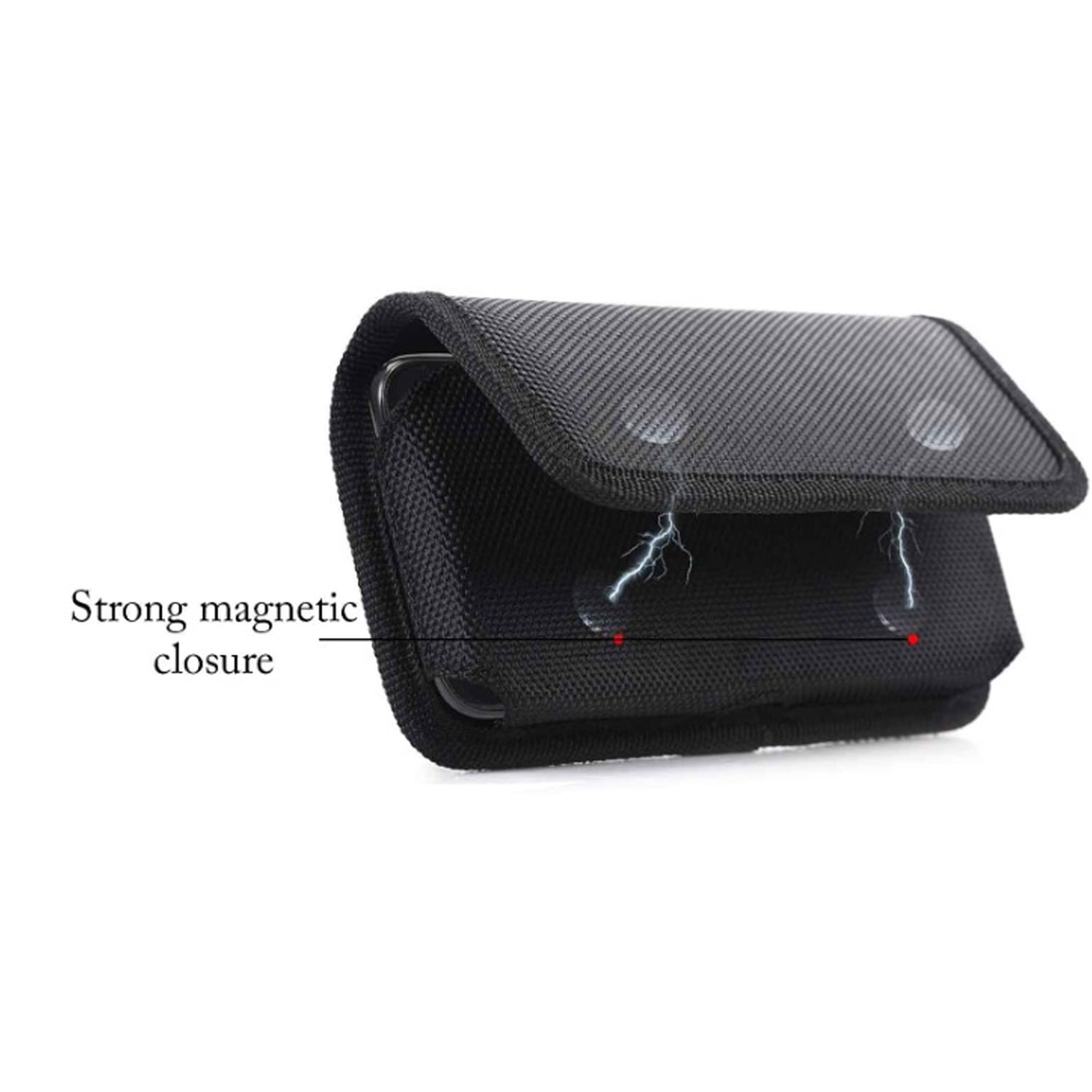 EVO 7.2" Horizontal Magnetic Nylon Cell Phone Belt Clip Pouch