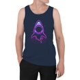 thumbnail image 2 of Neon Retro Shark Attack Men's Tank Top, 2 of 3