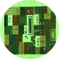 thumbnail image 1 of Ahgly Company Indoor Round Abstract Green Contemporary Area Rugs, 7' Round, 1 of 1