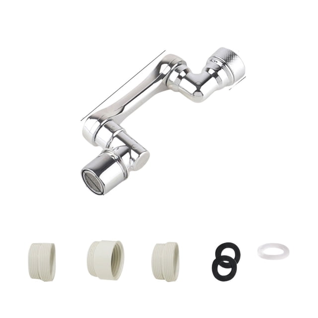 Universal 1080 Degree Rotatable Faucet Aerator Extender Plastic Splash Filter Faucets Bubbler Nozzle Robotic Arm 2 Modes Faucet ,Water Saving