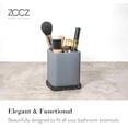 thumbnail image 2 of Toothbrush Holder, Durable Countertop Resin Electric Toothbrush Toothpaste Makeup Brush Razor Holder Stand Bathroom Organizer with Detachable Tray, 2 of 8