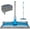 Blue, variant on ITTAHO Microfiber Flat Mop Floor Cleaning  with Stainless Steel Telescopic Handle Wet Dry Mopping, Purple