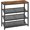 Rustic Brown + Ink Black, variant on Shoe Rack for Entryway, 4-Tier Shoe Rack Organizer with Storage Shelves and Spacious Top, Freestanding, Adjustable, Industrial, Rustic Brown and Ink Black ULBS040B01