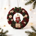 thumbnail image 3 of LOWLHOME Christmas 3D Fabric Poke Wreath DIY Kit, Christmas Wreath DIY Kit for Adults, Holiday Fabric Garland Art Kit for Beginner Making Kit & Door Decor (Santa), 3 of 6