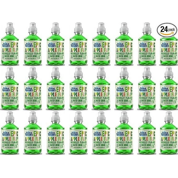 Tum-e Yummies Naturally Flavored Water Drink for Kids Bundled by Louisiana Pantry (Epic Apple Flip, 24 Pack)