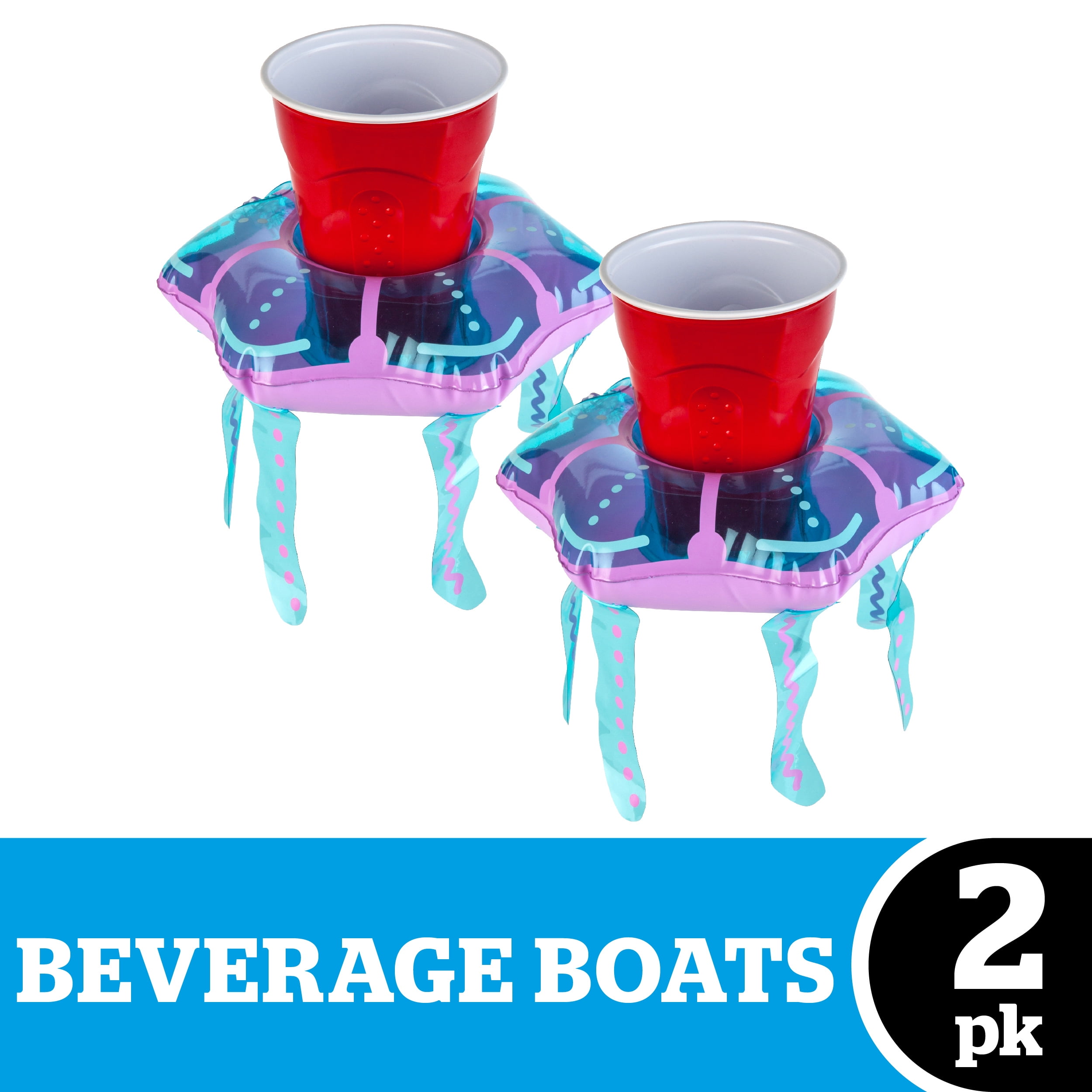 BigMouth Inc. Jellyfish Beverage Boat, Pack 2 of Drink Floats, Perfect ...