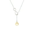 thumbnail image 2 of Delight Jewelry Goldtone Bear Paw Silhouette Silver tone Elegant Infinity Lariat Necklace, 2 of 4