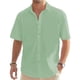thumbnail image 1 of Ceisia Men's Relaxed Fit Linen-Like Turndown Collar Short Sleeve Casual Button-Down Shirts Gifts, 1 of 4