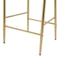 thumbnail image 5 of GDF Studio Modern Velvet Tufted Counter-Height Bar Stools with Golden Metal Frame, Set of 2, Gray, 5 of 7