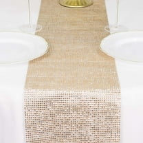 Efavormart 10"x108" Shiny Champagne Crystal Rhinestone DIY Table Runner, Diamond Mesh Ribbon Bling Roll