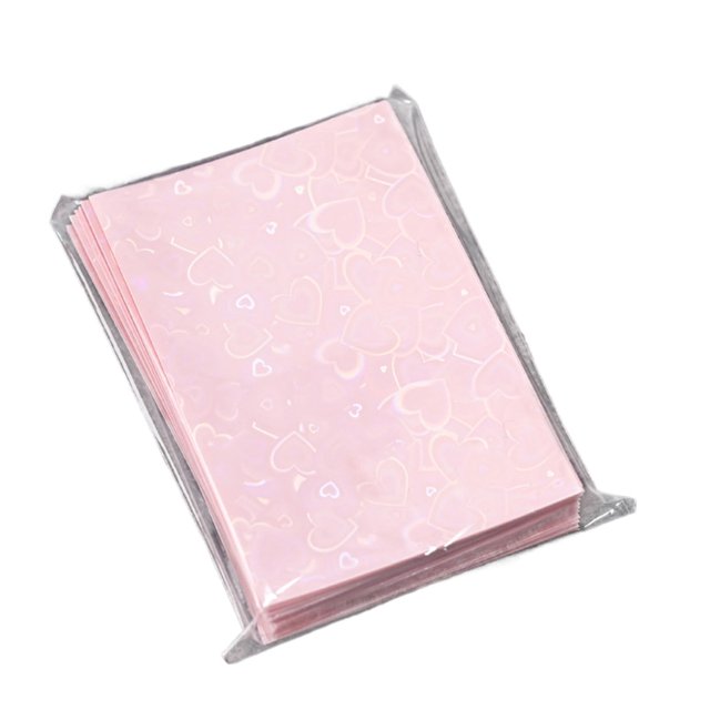 Methold 50 piezas de película de tarjeta CPP, 20 hilos, funda de tarjeta Guka transparente, costuras resistentes a desgarros, de larga Carpetas de archivos Rosa