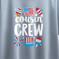 thumbnail image 3 of Instant Message - Cousin Crew July 4th Short Sleeve Boxy Graphic T-Shirt, 3 of 6