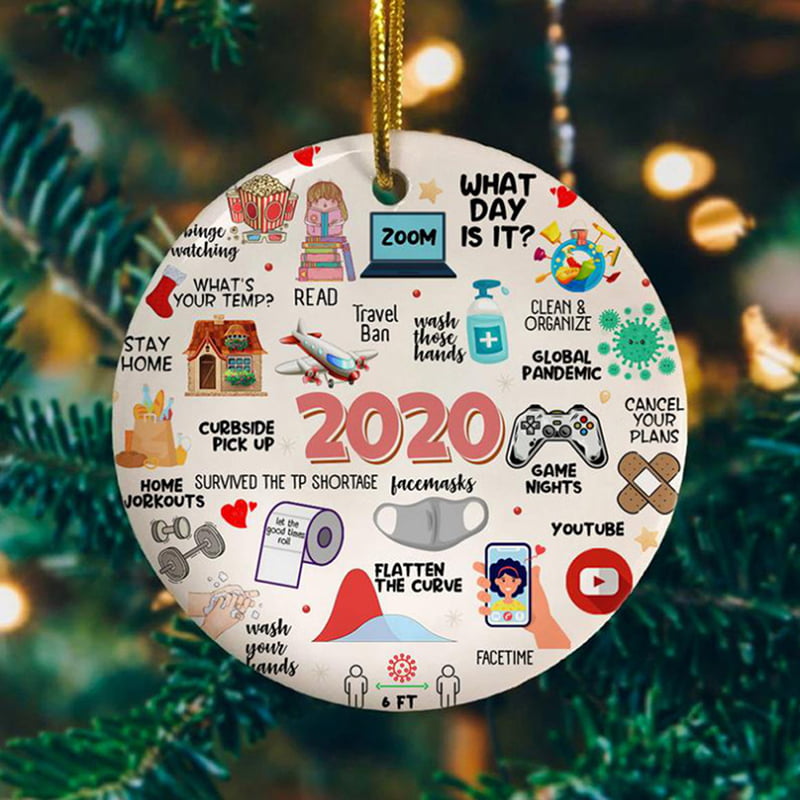 2020 Christmas Tree Hanging Ornament Annual Events Xmas Novelty Decors US 