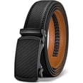 thumbnail image 1 of 1 cinturón de hebilla automática de piel de vaca, 237 negro, 130 cm., 1 of 5