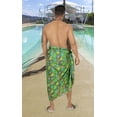 thumbnail image 3 of LA LEELA Men's Bath Trunk Swimwear Sarong Pareo Beach Wrap One Size Fern, Leaves Summer Vacation Party, 3 of 5